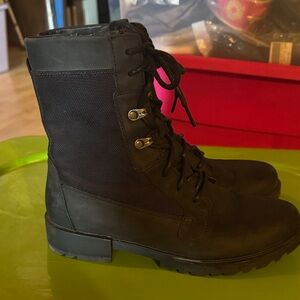 Sorel Black Women's Waterproof Combat Boots
